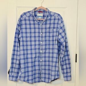 Columbia Men's Blue Plaid Button Down Shirt Long Sleeve Large Gorpcore Outdoors
